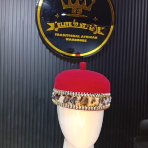 elite royal red crown cap