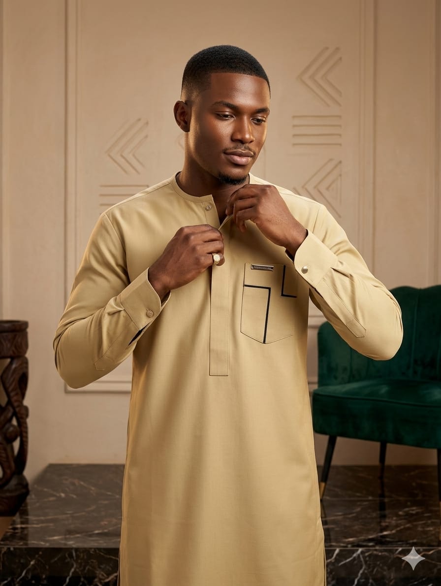elite signature beige men's kaftan elite signature beige men's kaftan